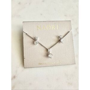 Dainty and delicate Nardi round cut cubic zirconia necklace and earring set